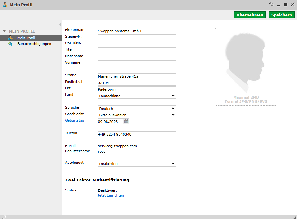 2FA Authentifizierung