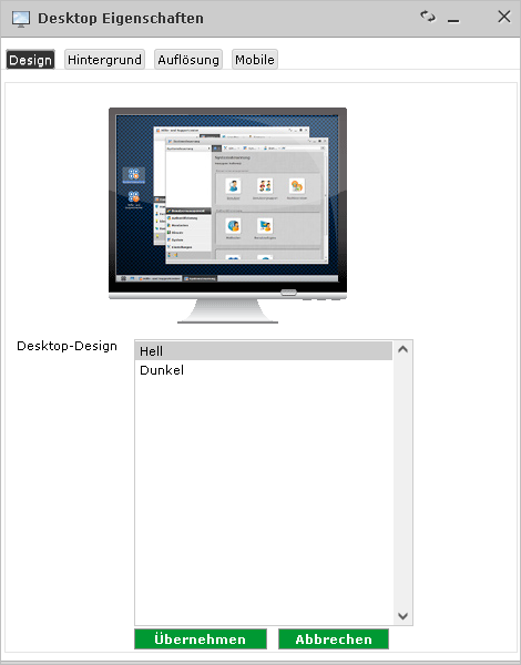 Desktop Eigenschaften Design