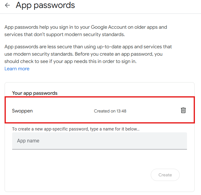 App-Passwort