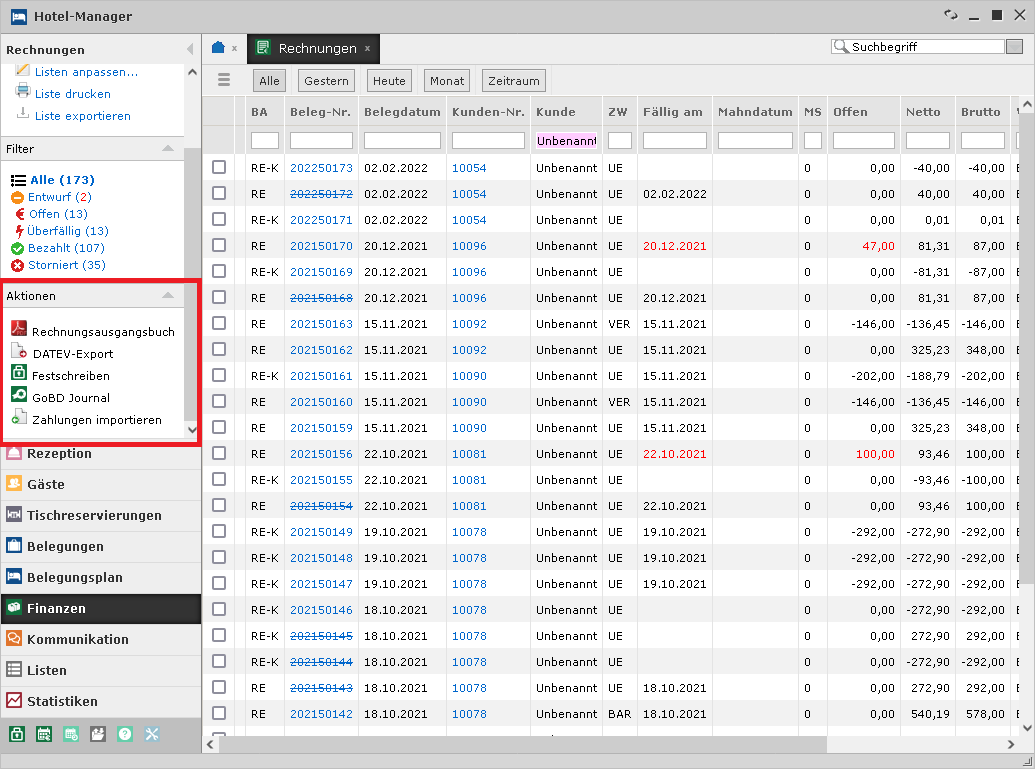 DATEV-Export durchführen