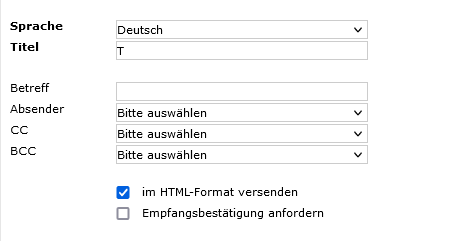 Im HTML-Format versenden