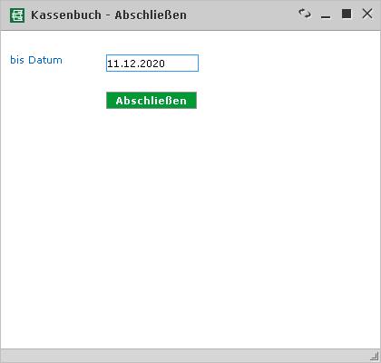 Kassenbuch abschließen bis